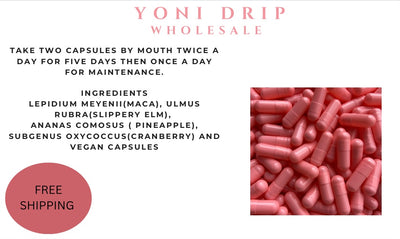 Wholesale yoni drip capsules - slippery elm - Maca root - Pineapple - Cranberry -WAP pills